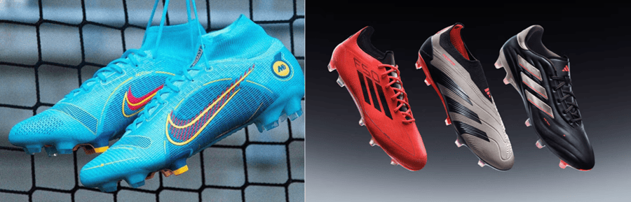 So sánh giày đá bóng Nike và Adidas 2