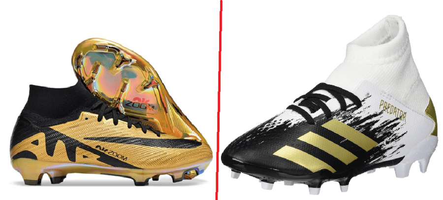 So sánh giày đá bóng Nike và Adidas 4